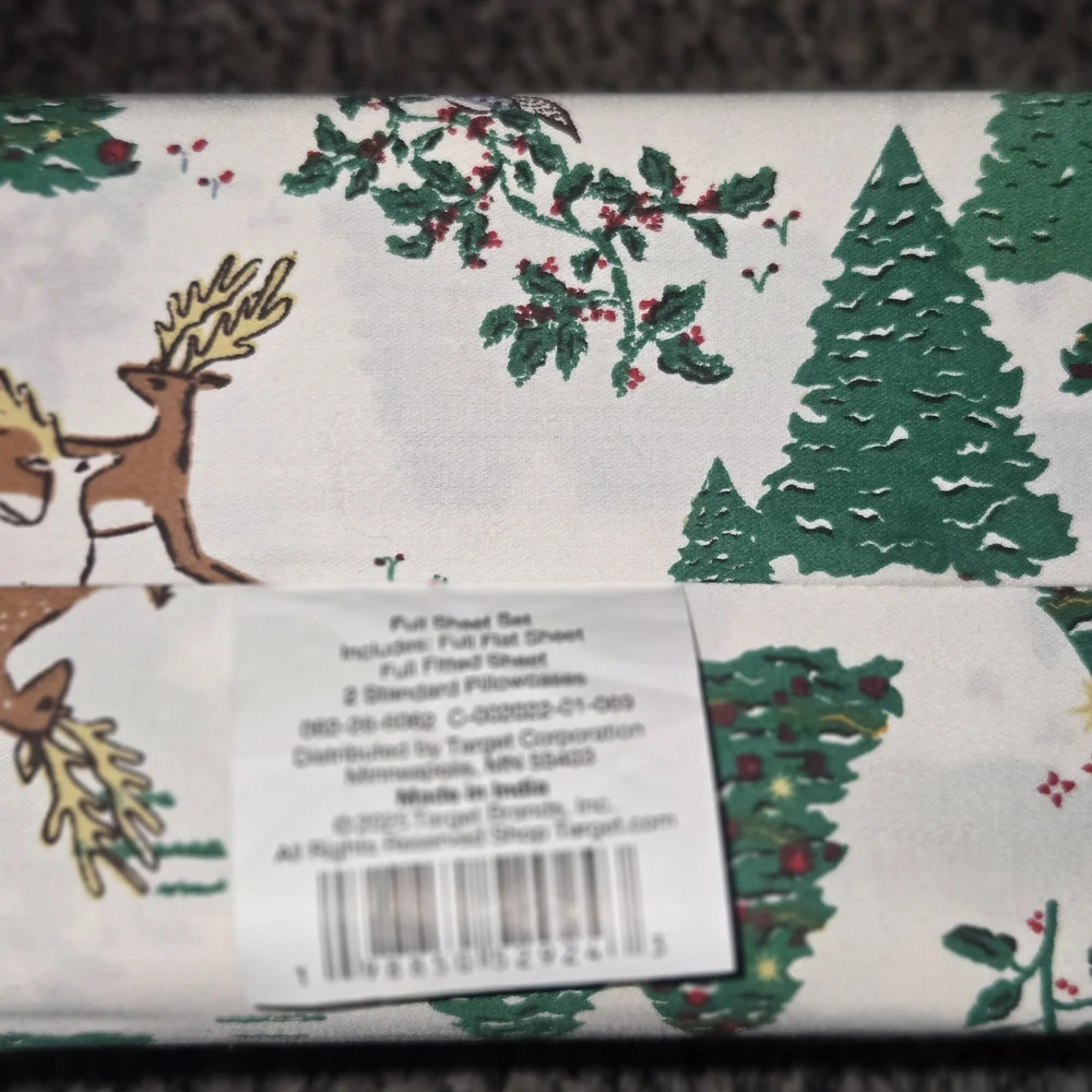 Target Holiday Mattress Cover - Green and White
